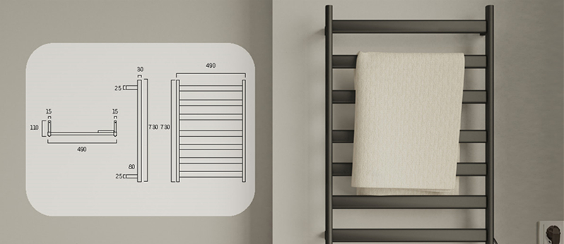 Heated Towel Warmer L49730B/L49730W