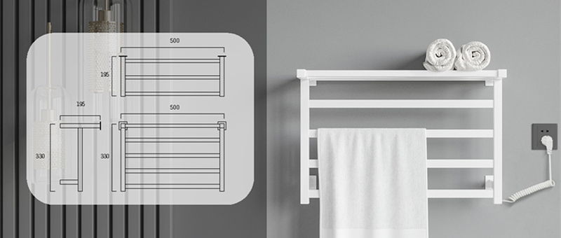 Heated Towel Warmer T50330B/T50330W